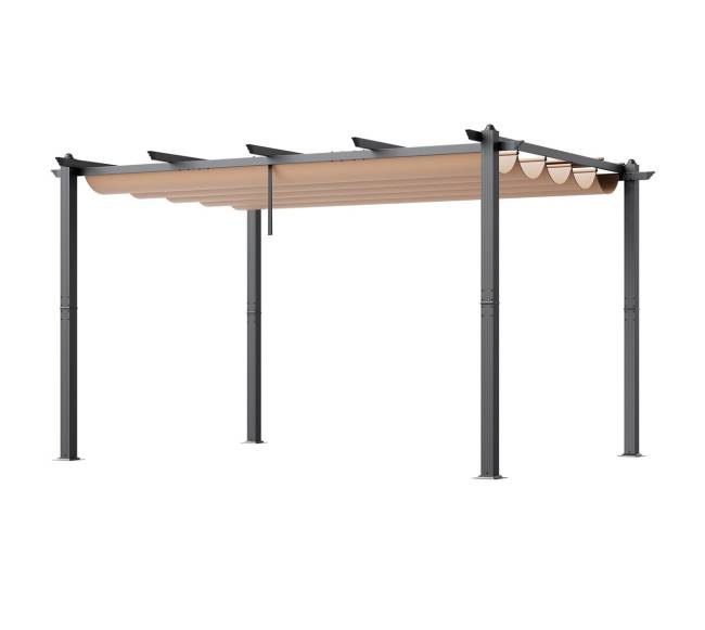 Lauko pergola su prailginamu skėčiu10