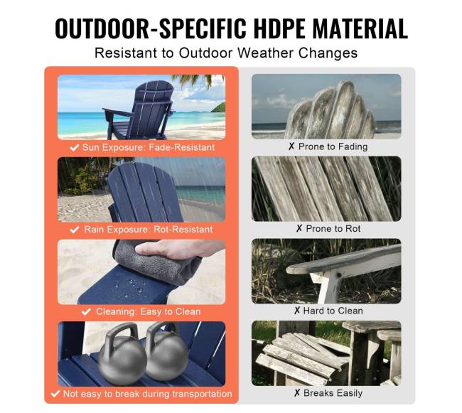 Plastikinė adirondak kėdžių pora, mėlyna2