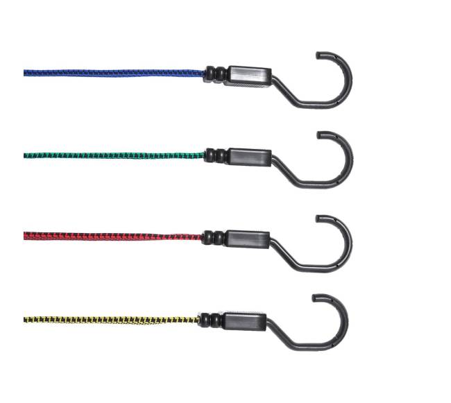 32 vienetų plokščias guminių virvių rinkinys su J formos kabliukais10