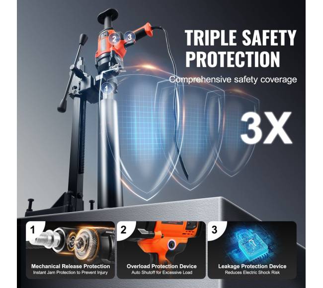 Šerdies gręžimo mašina su laikikliu, 2000W6