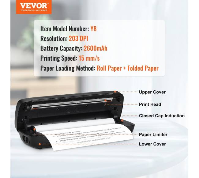 Belaidis nešiojamas spausdintuvas kelionėms ir namams6