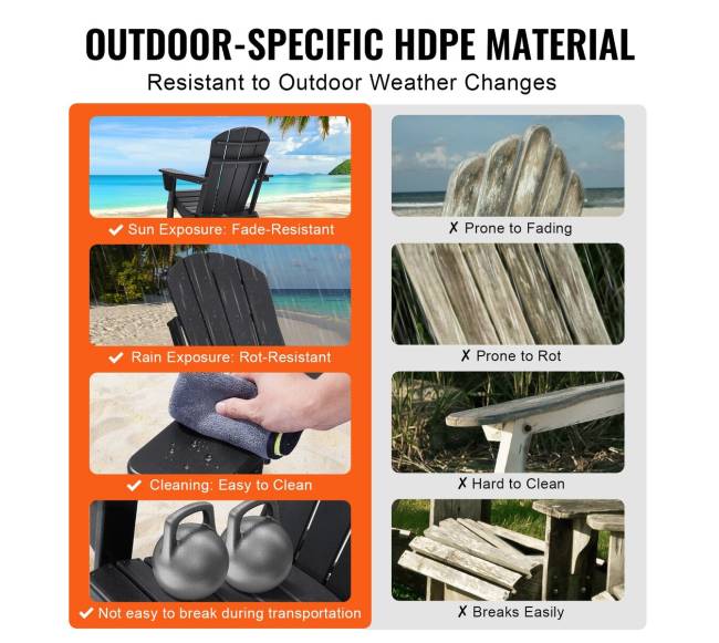 Plastikinės adirondako kėdės, 2 vnt., sulankstomos2