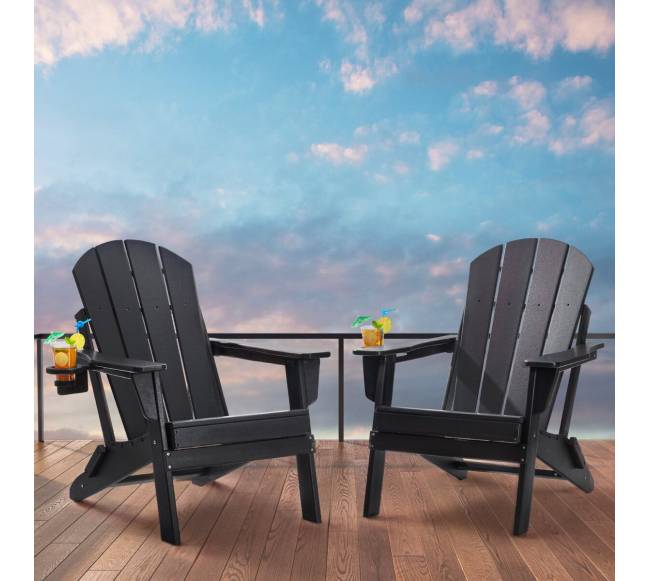Plastikinės adirondako kėdės, 2 vnt., sulankstomos7