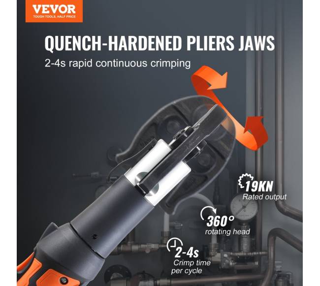 Pramoninis vamzdžių presavimo įrankis su akumuliatoriumi1