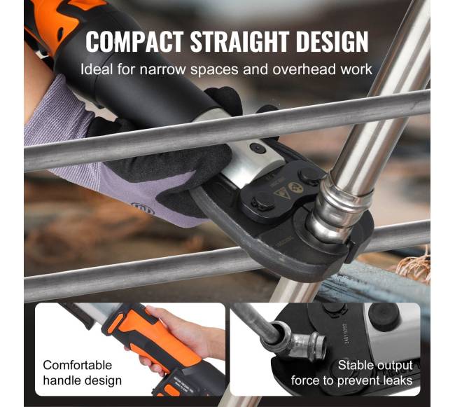 Pramoninis vamzdžių presavimo įrankis su akumuliatoriumi5