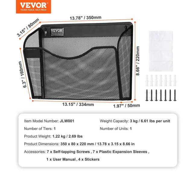 Sieninis tinklelio laikiklis dokumentams6