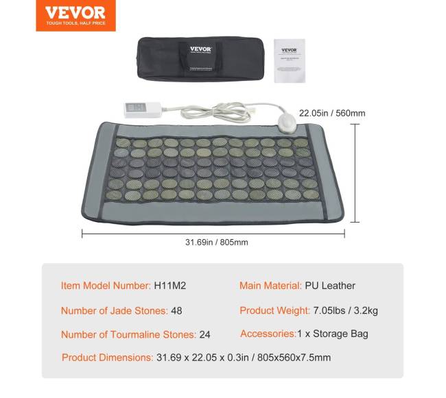 Infraraudonųjų šildymo kilimėlis su jade ir turmalinu6