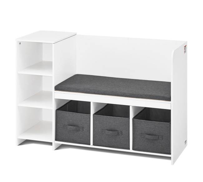 Vaikiška skaitymo kampo suolelis su lentynomis8