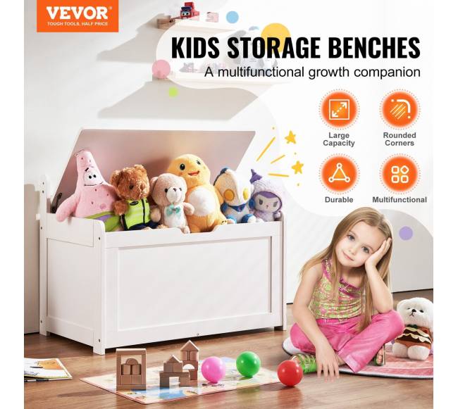 vaikiška žaislų laikymo suoliukas - žaislų dėžė1