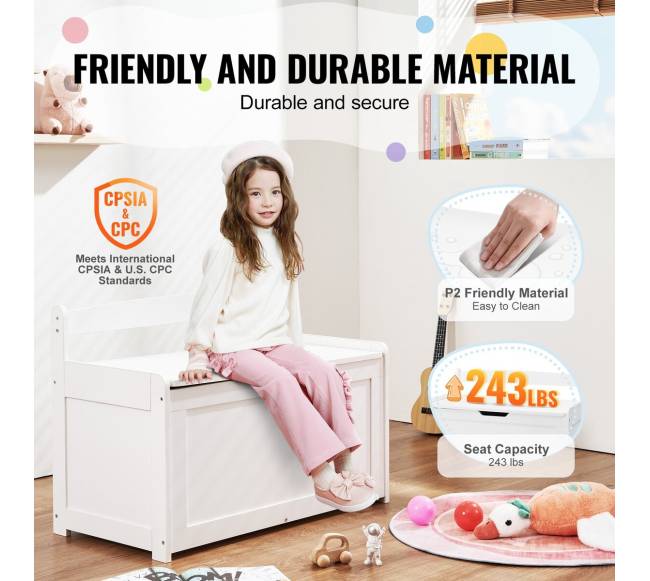 vaikiška žaislų laikymo suoliukas - žaislų dėžė4