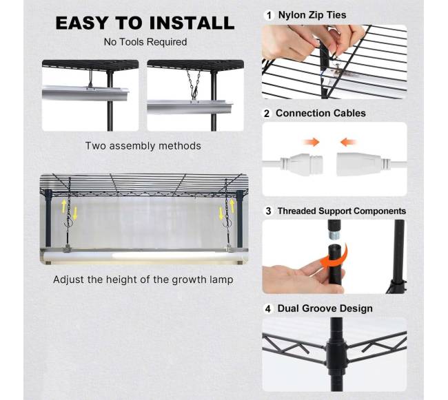 Augalų stovas su augimo lemputėmis4