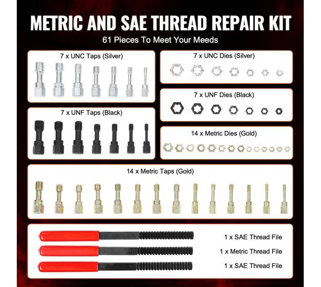 61 dalių sriegimo atkūrimo rinkinys2