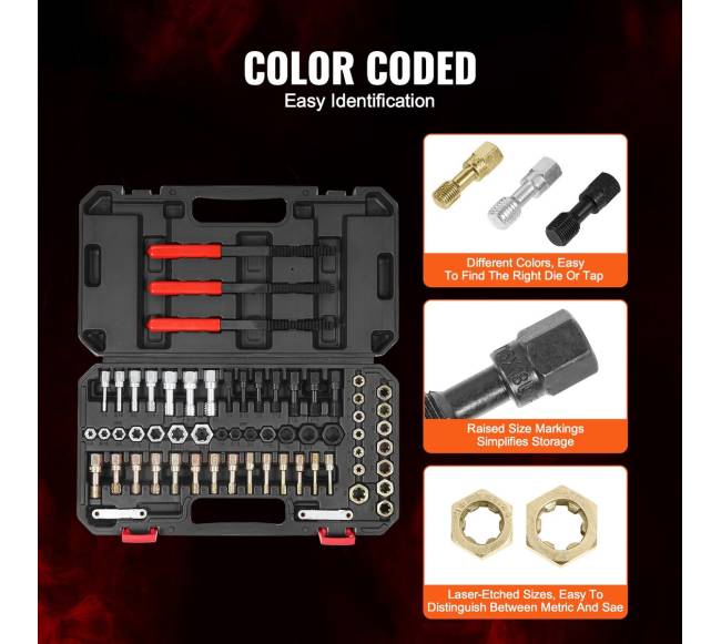 61 dalių sriegimo atkūrimo rinkinys5