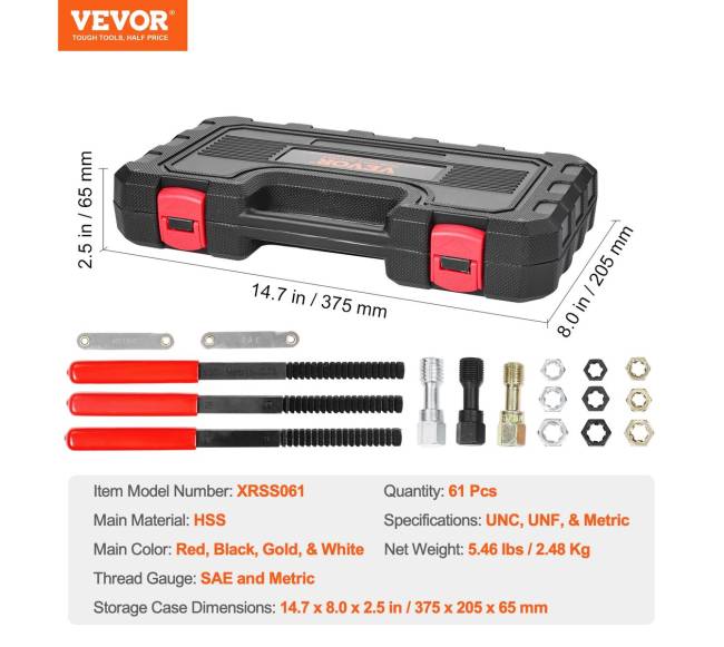 61 dalių sriegimo atkūrimo rinkinys6