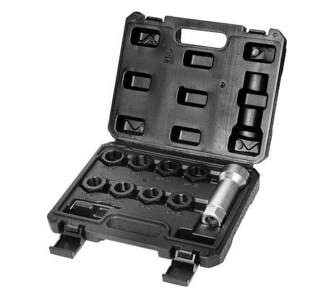 10 dalių ašių veržlių sriegiklių rinkinys9