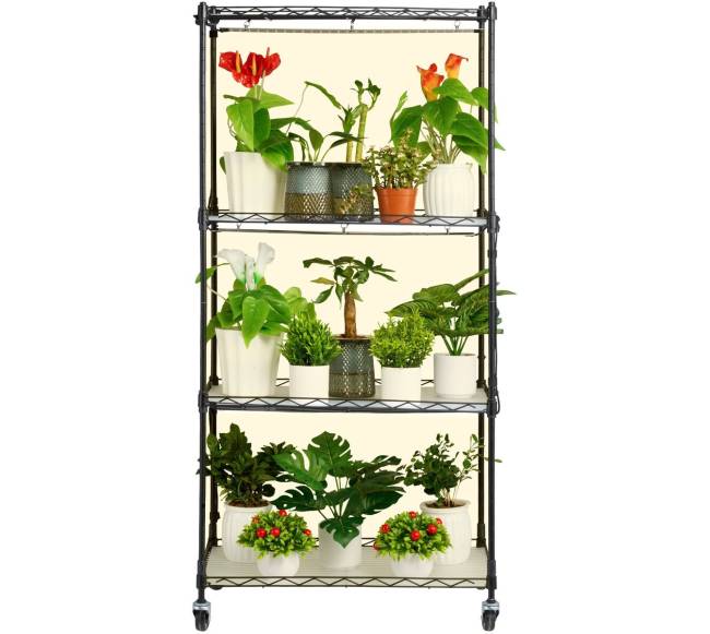 Augalų stovas su apšvietimu 4 juostos0