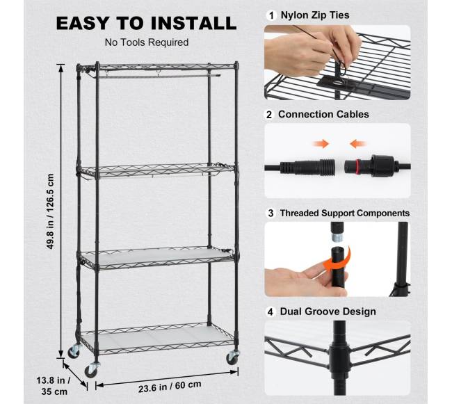 Augalų stovas su apšvietimu 4 juostos4