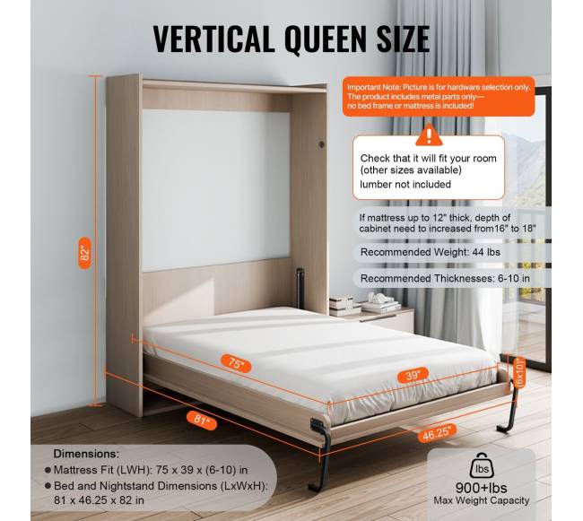 Vertikalus išskleidžiamas sieninis lovos rėmo komplektas2