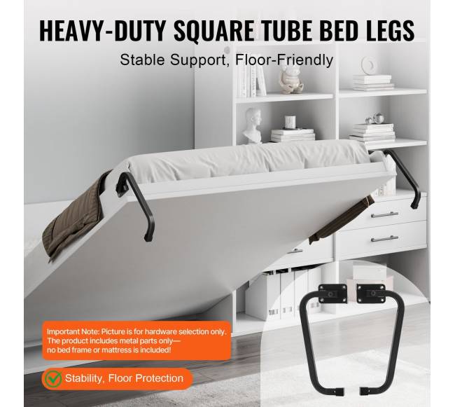 Vertikalus išskleidžiamas sieninis lovos rėmo komplektas5