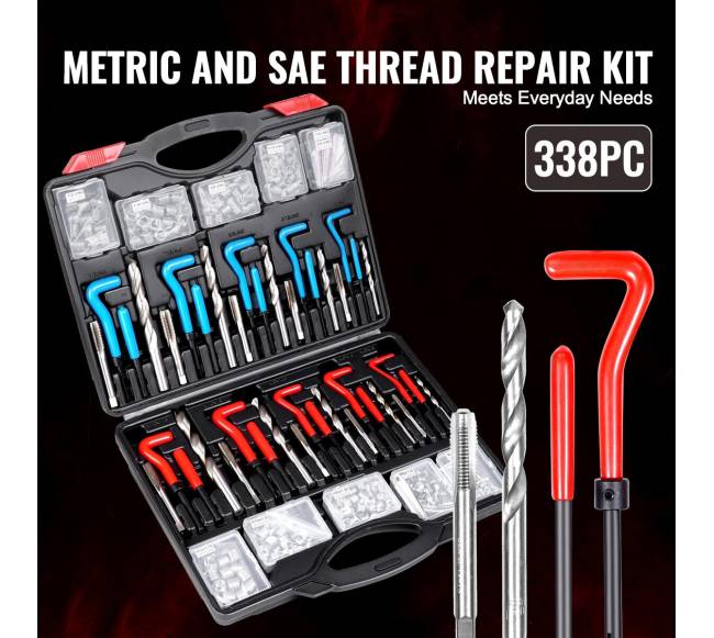 Helicoilo sriegio taisymo rinkinys 338 dalių2