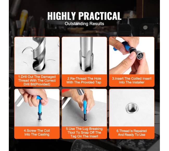 Helicoilo sriegio taisymo rinkinys 338 dalių3