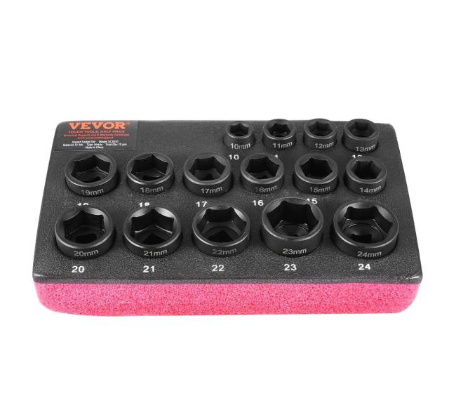 15 dalių smūginiai antgaliai 10-24 mm0