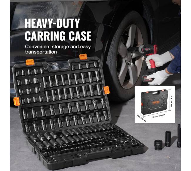 Smūginiai veržliarakčiai 130 vnt. 38" ir 12"5