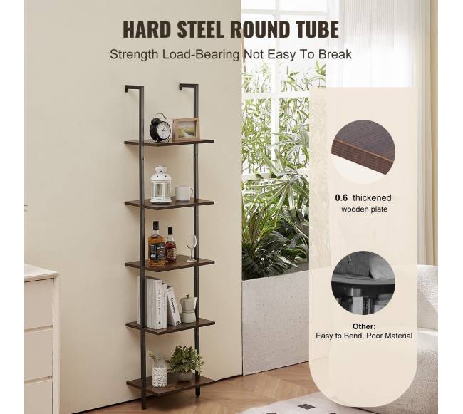 Pramoninė kvadratinė lentyna 5 aukštų sieninė2