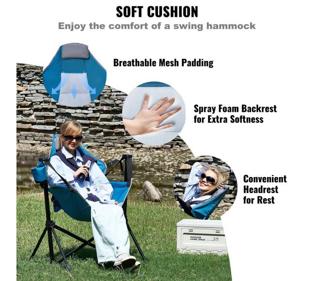 Lauko kėdė hamakas, laikomumas 136 kg4