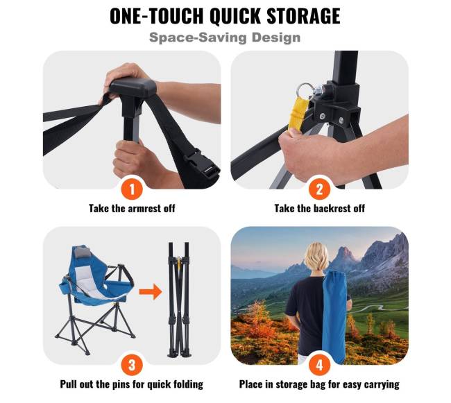 Lauko kėdė hamakas, laikomumas 136 kg6