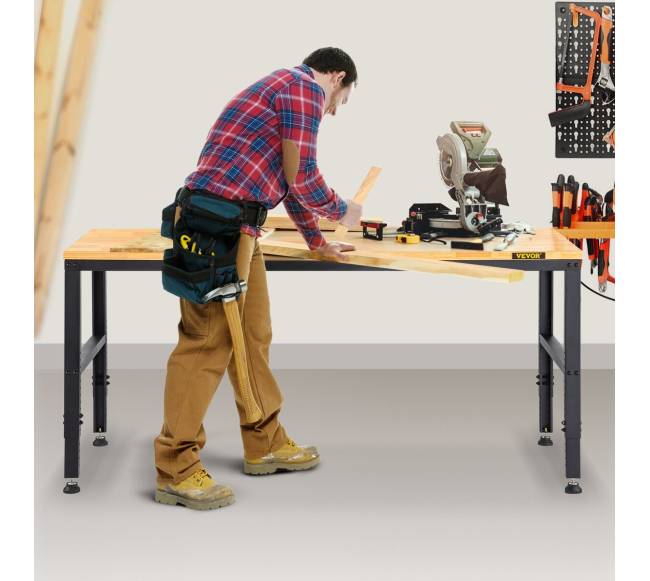 Reguliuojamo aukščio darbo stalas 122 x 50 cm su elektros lizdu7