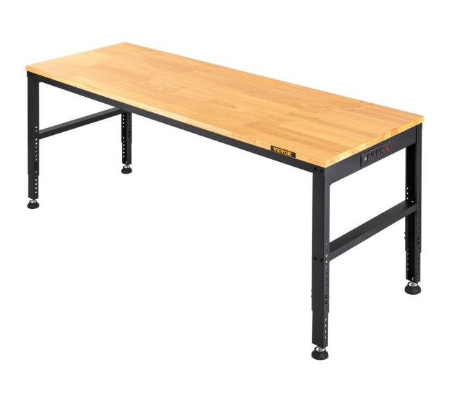 Reguliuojamo aukščio darbo stalas 122 x 50 cm su elektros lizdu9