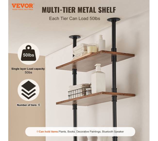 Pramoninė vamzdžių lentyna 5 aukštų sieninė1