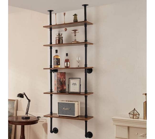 Pramoninė vamzdžių lentyna 5 aukštų sieninė7