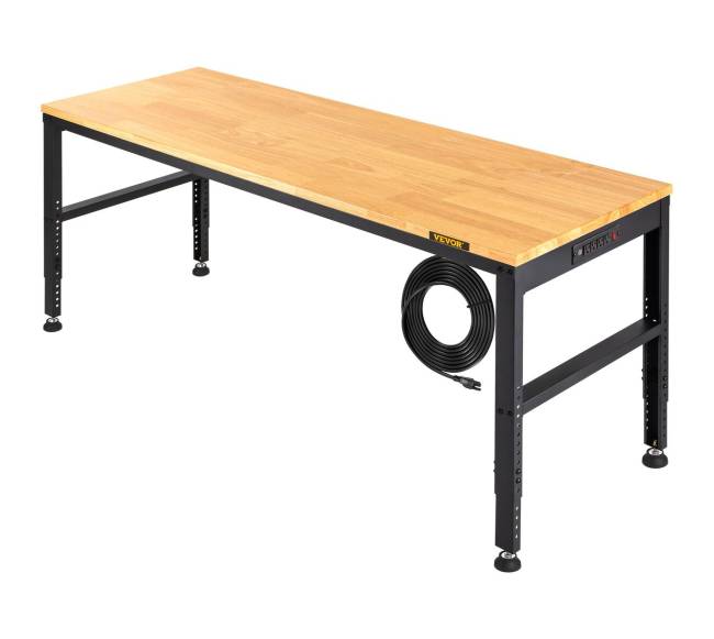 Reguliuojamo aukščio darbastalis su elektros lizdu0