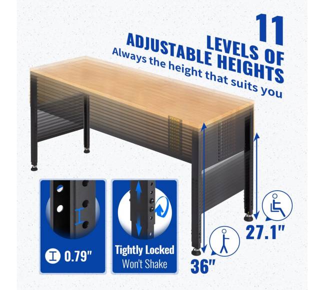 Reguliuojamo aukščio darbastalis su elektros lizdu2
