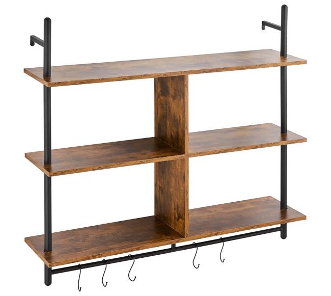 Trijų lygių sieninė industrinė lentyna0