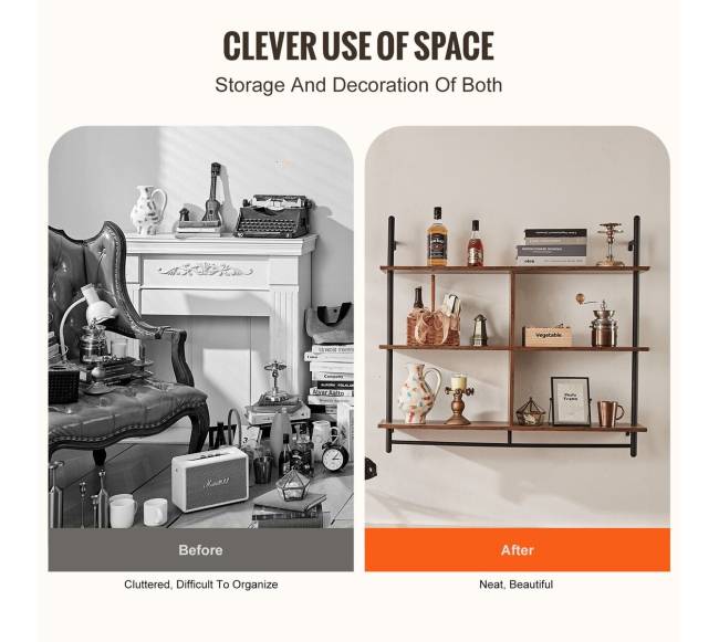 Trijų lygių sieninė industrinė lentyna4