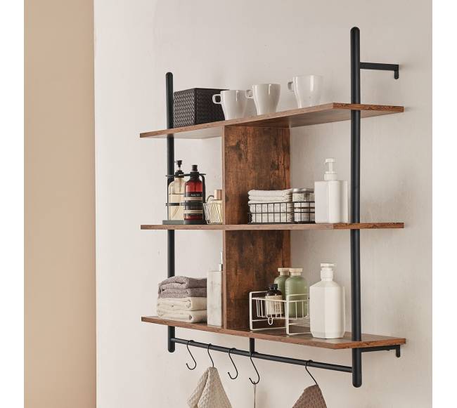 Trijų lygių sieninė industrinė lentyna7