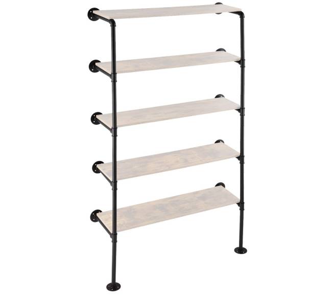 5 lygių vamzdžių lentyna sienai (2 vnt.)9