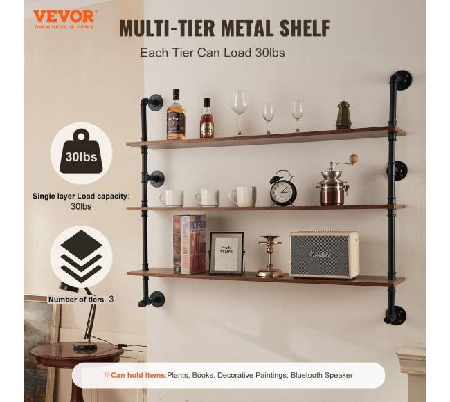 Pramoninė trijų lygių sieninė lentyna1