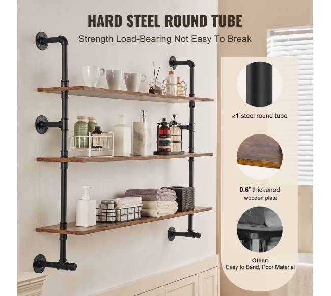 Pramoninė trijų lygių sieninė lentyna2