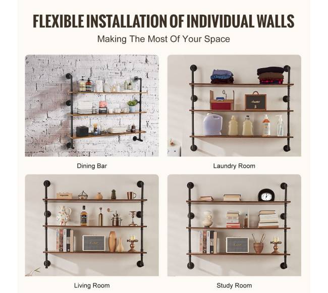 Pramoninė trijų lygių sieninė lentyna3