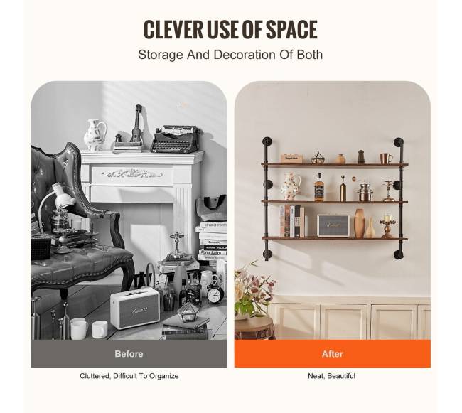 Pramoninė trijų lygių sieninė lentyna4