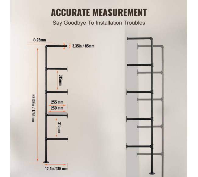 Pramoninė vamzdžių lentyna 5 aukštų 2 vnt5
