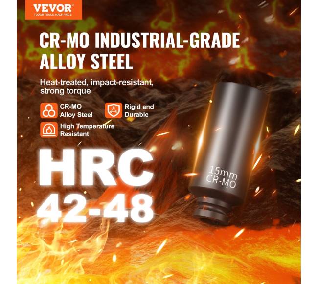 Smūginiai galvutės rinkinys 14 vnt. 14" 4-15 mm1