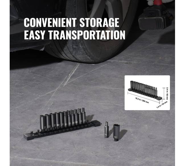 Smūginiai galvutės rinkinys 14 vnt. 14" 4-15 mm5