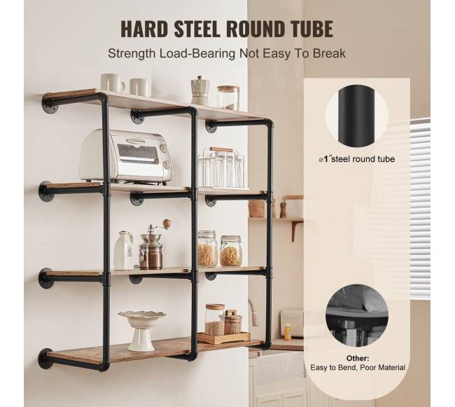 Pramoninės vamzdžių lentynos 4 pakopos 3vnt2