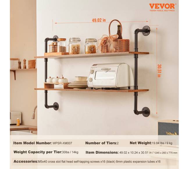 Pramoninė dviejų lygių lentyna virtuvei ir miegamajam6