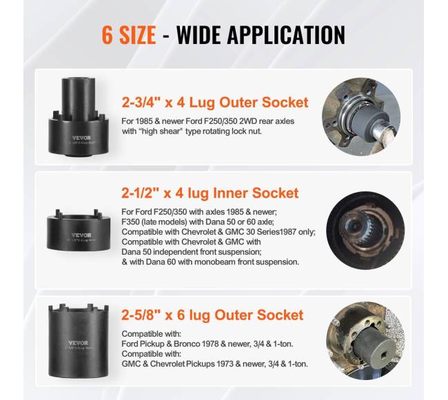 Ašinio veržliarakčio rinkinys, 6 dalys, 12 colio2